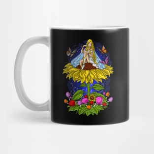 Hippie Sunflower Fairy Mug